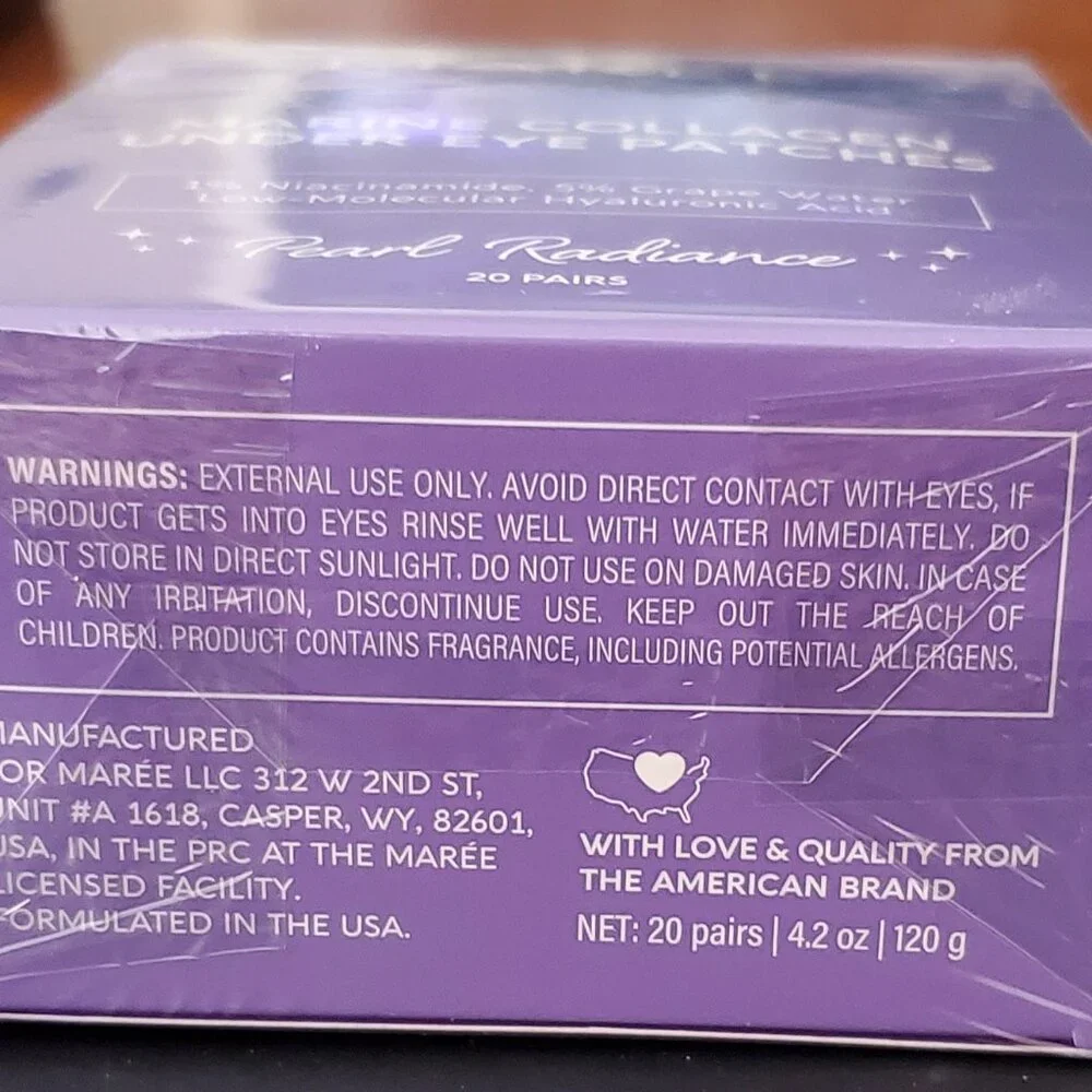 Maree Marine Collagen Under Eye Patches  20 Pairs  Brand New